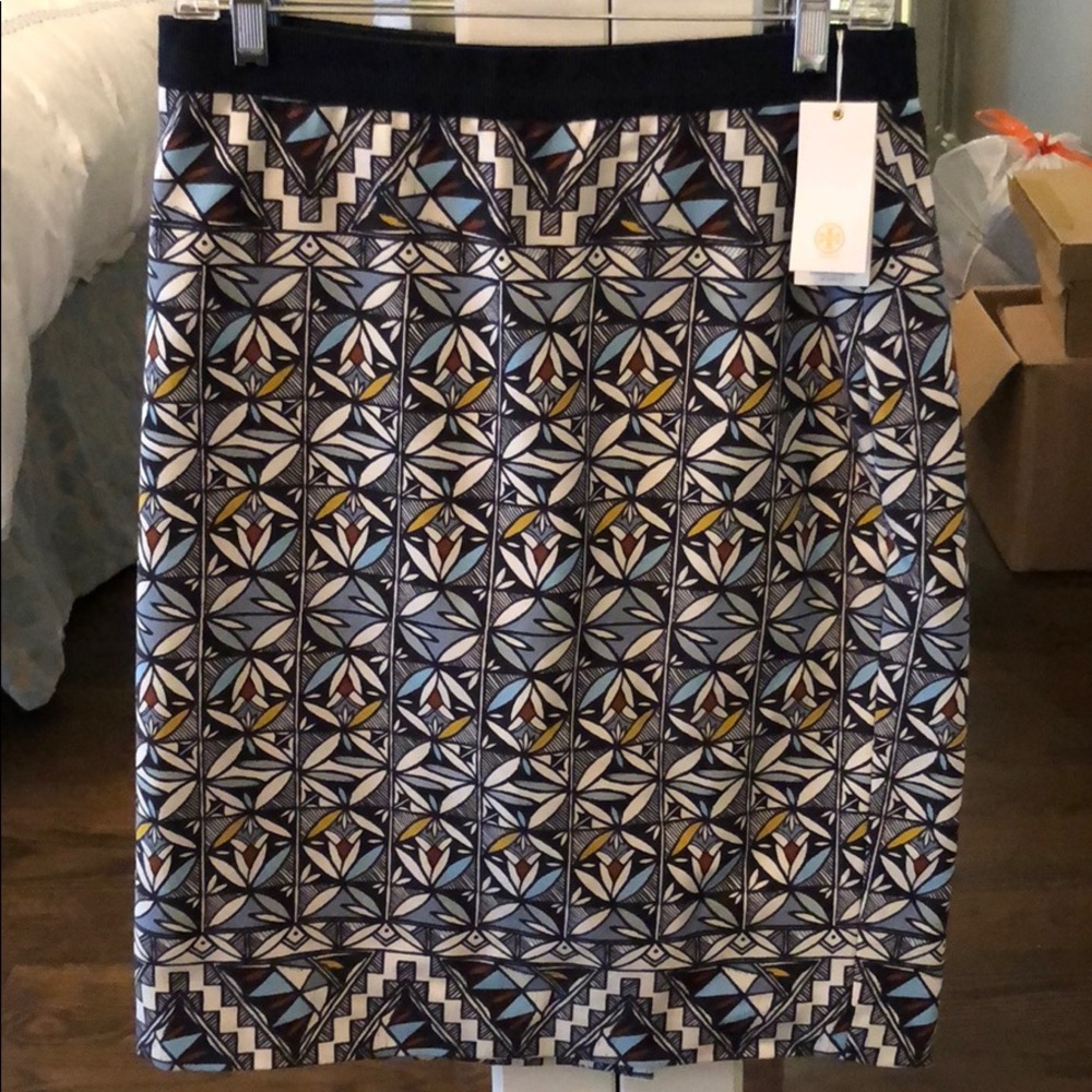 Tory Burch geometric designed skirt